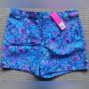 Lilly Pulitzer Gretchen Short - Breakwater Blue Shells N Bells Size 10 - NWT